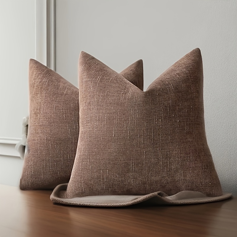 Pillow Cover 20X20 - Brown Bohemian Style Soft Textured Pillow