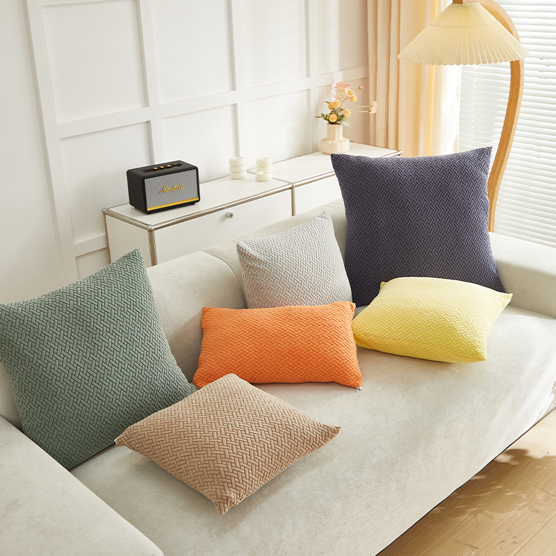 Pillow Cover 20X20 - 1pc Square Cushion Cover Zipper Single-sided