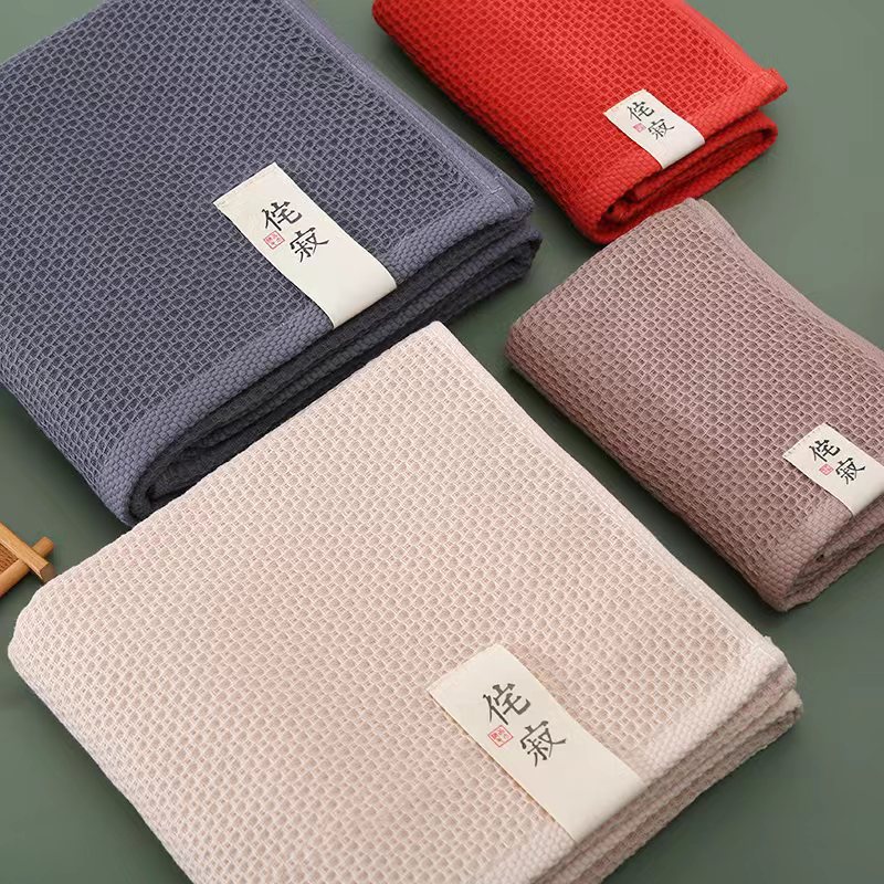 Home Textiles Face Towel - Pure Cotton Waffle Bath Towel Soft