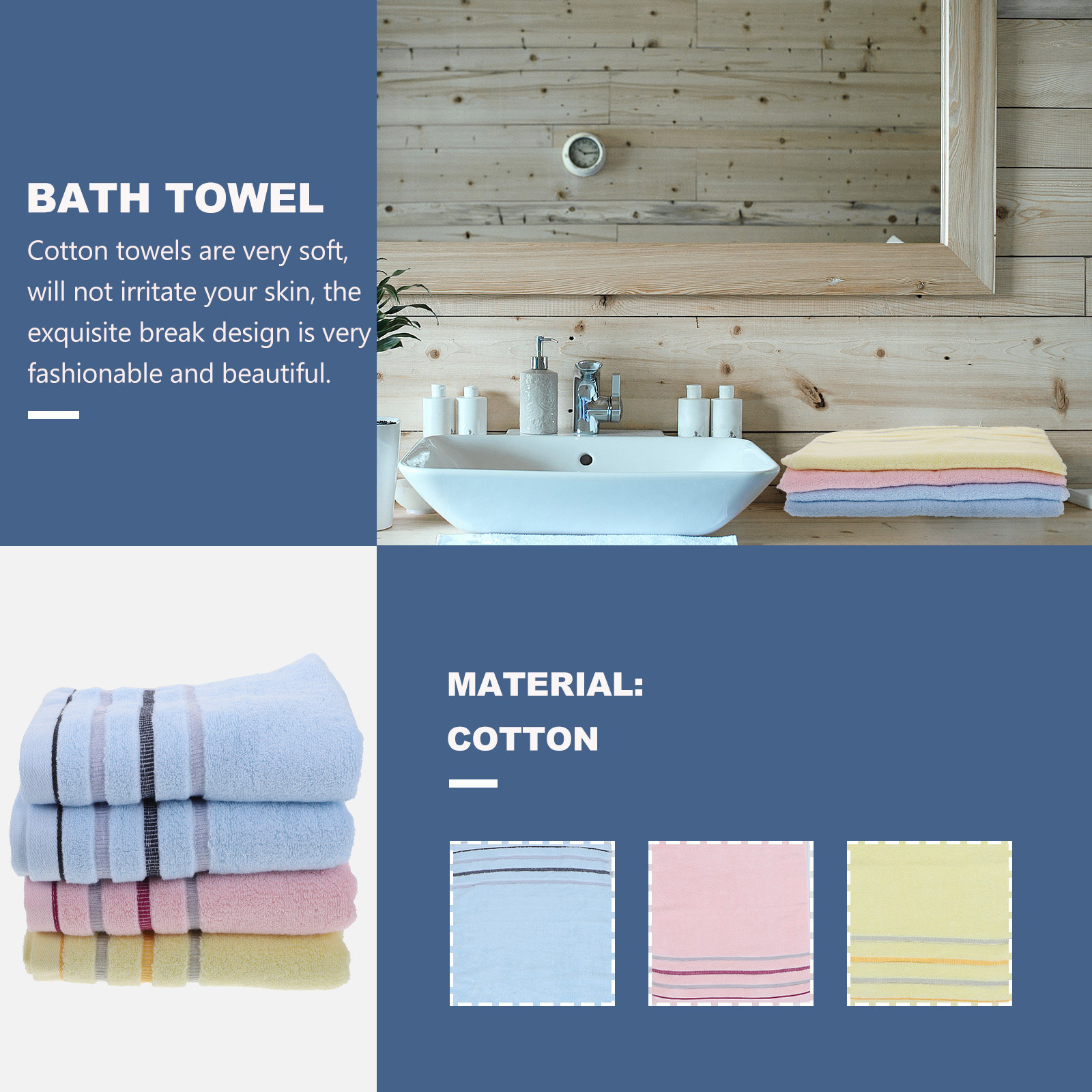 4Pcs Heavy Duty Cotton Bath To - Home Textiles Pakistan avis et prix
