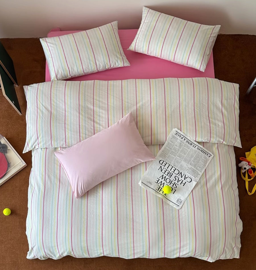 Fashion stripe colorful pink b - Home Textiles Trends avis et prix