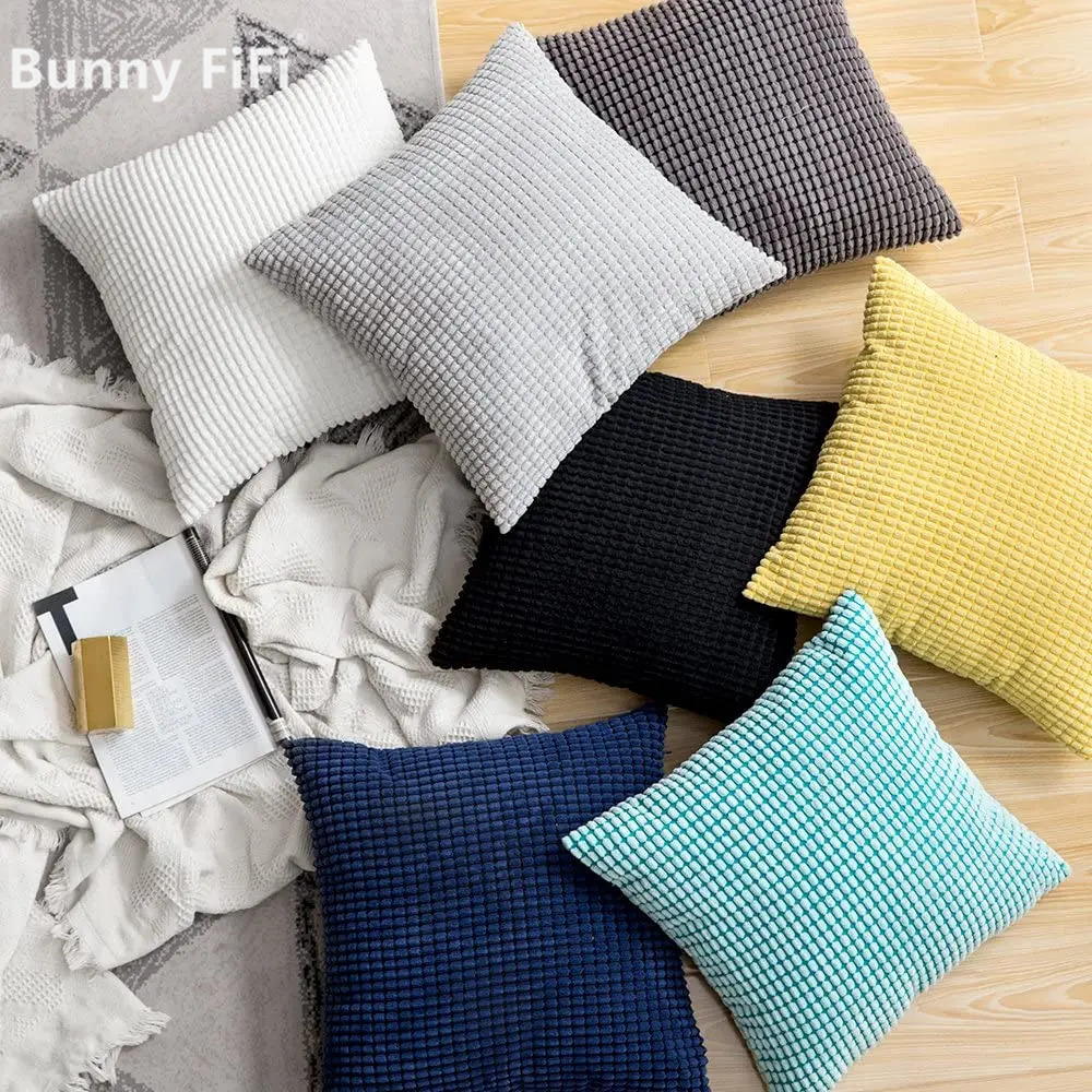 Soft Corduroy Corn Grain Home  - Pillow Cover 20X20 avis et prix