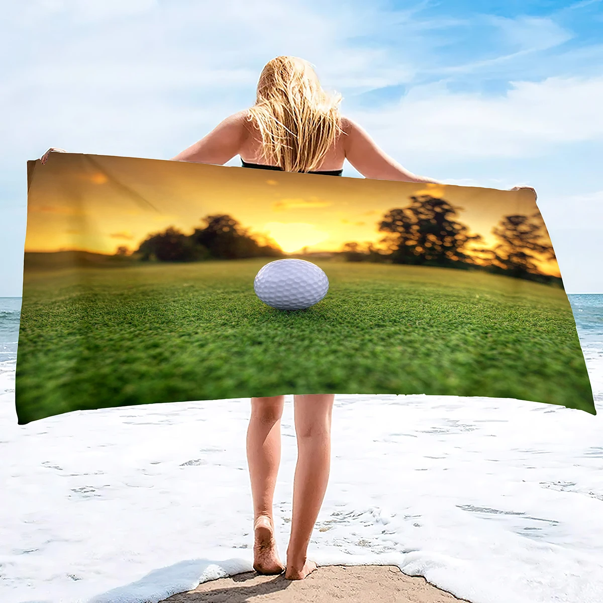 Sport Ball Golf Beach Towels,G - Home Textiles Face Towel avis et prix