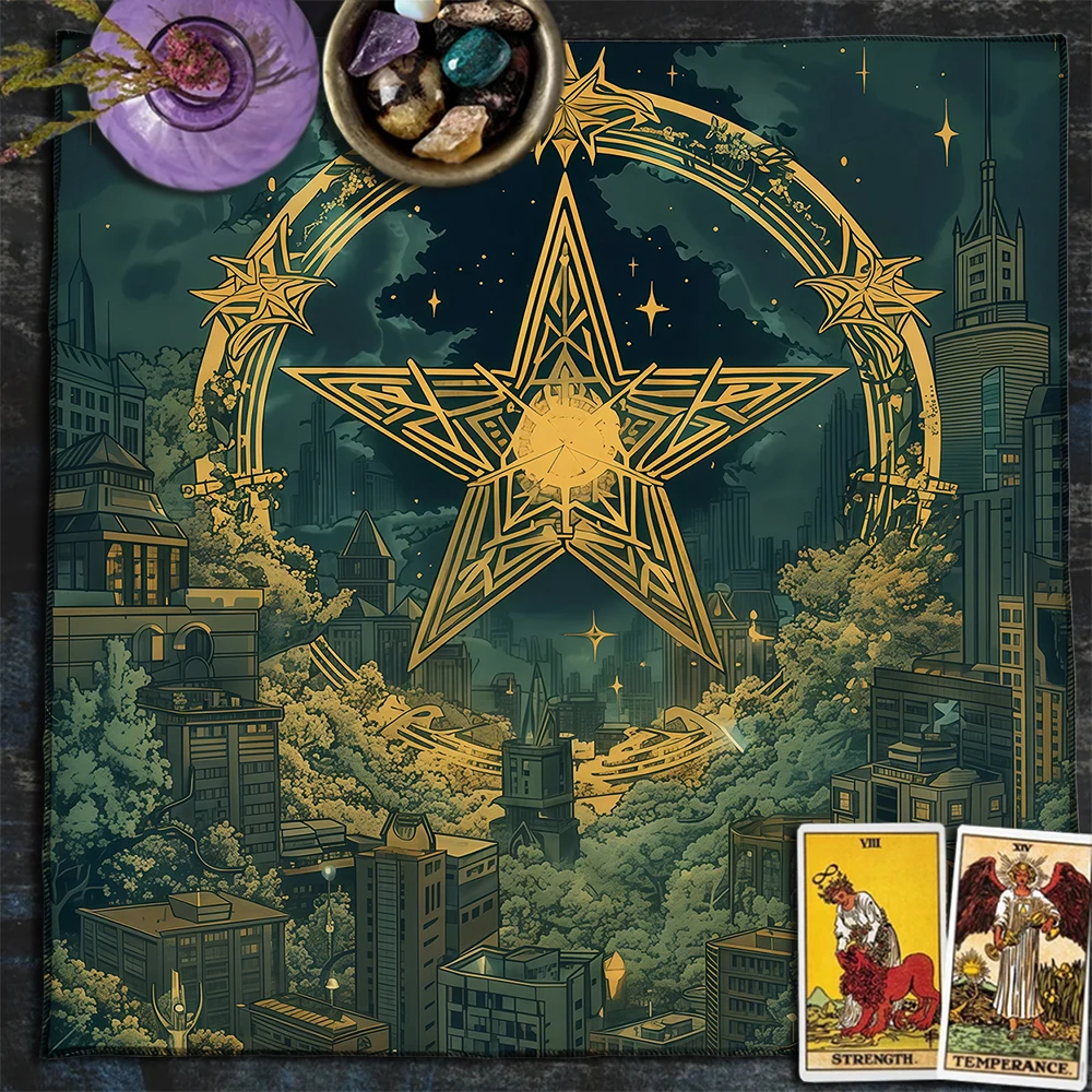 The Pentagram City Tarot Card  - Home Textiles City avis et prix