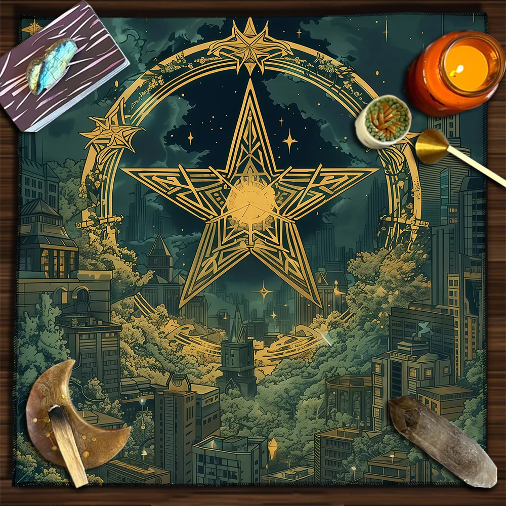 The Pentagram City Tarot Card  - Home Textiles City avis et prix
