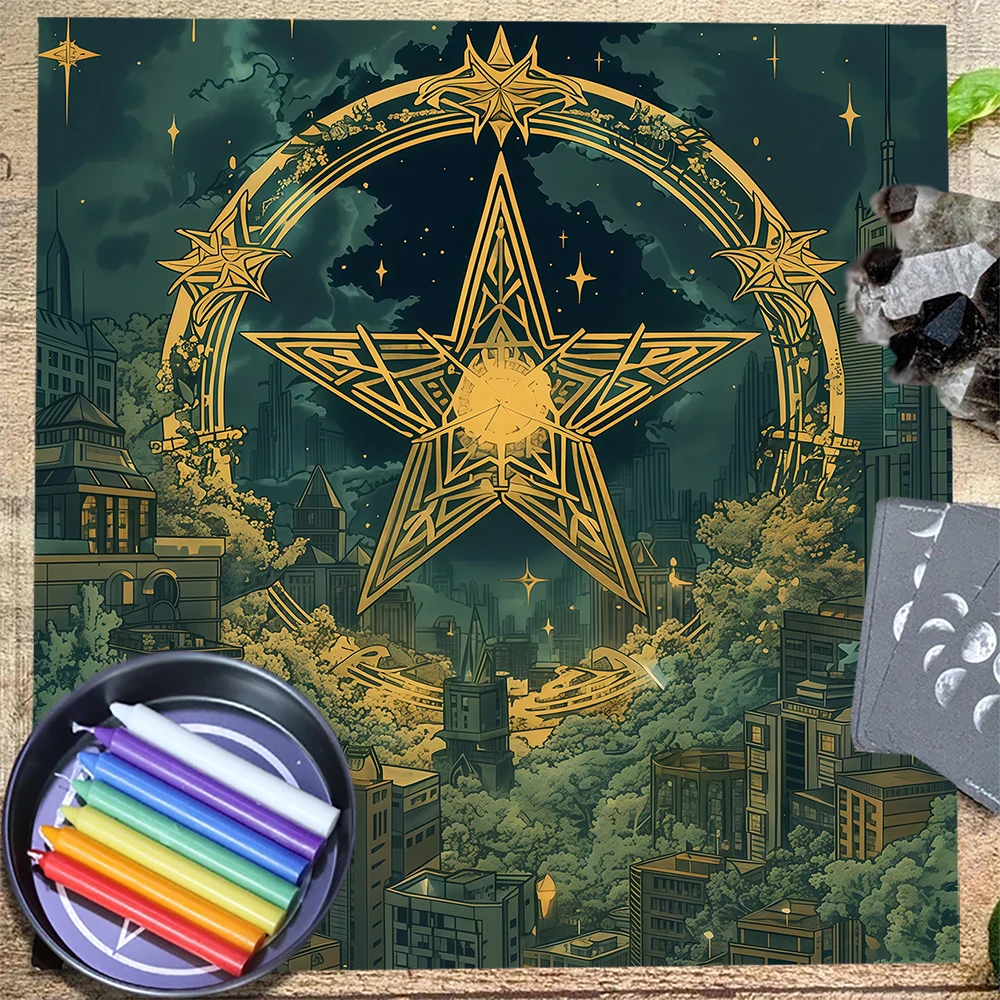 The Pentagram City Tarot Card  - Home Textiles City avis et prix