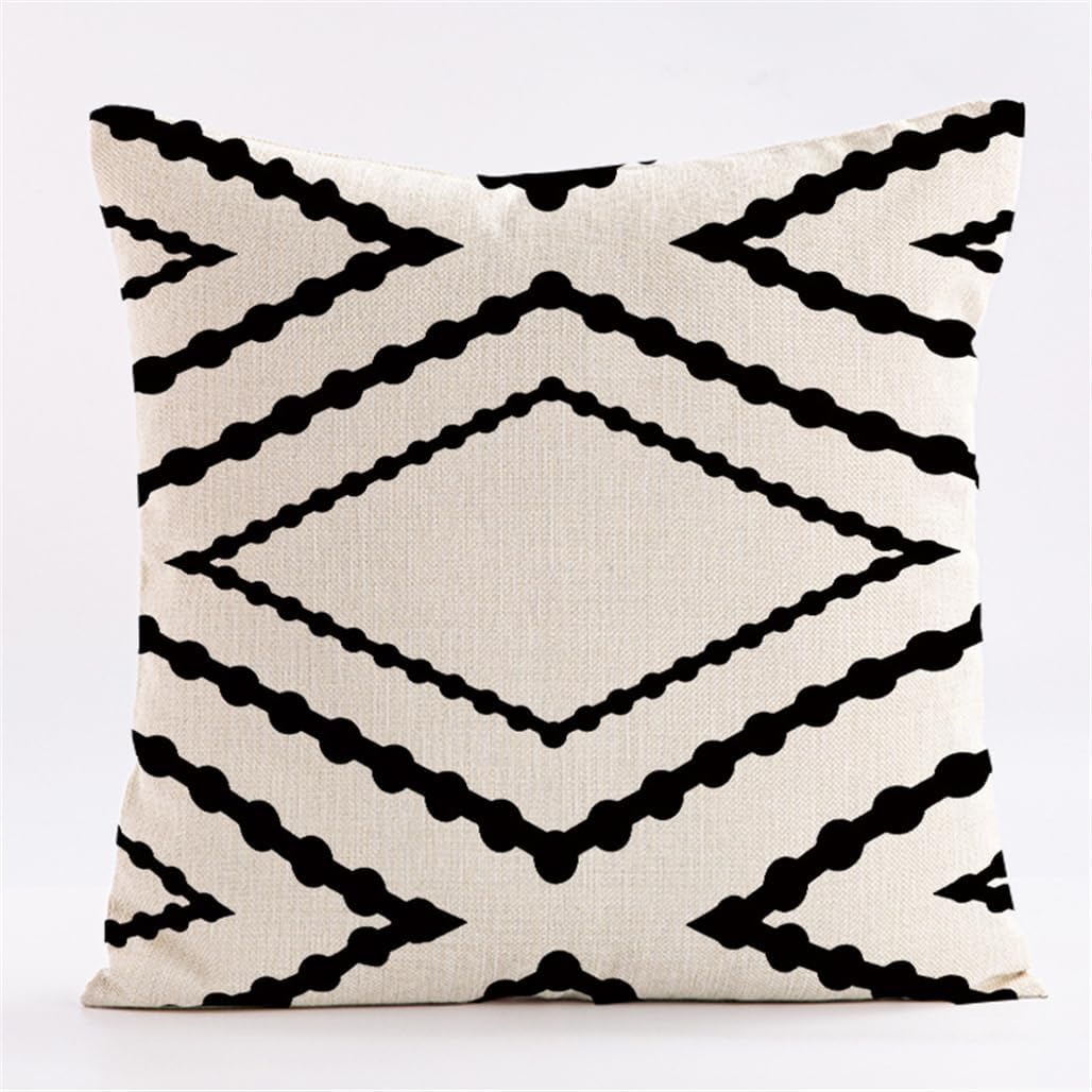 Chic Black and White Geometric - Pillow Cover 20X20 avis et prix
