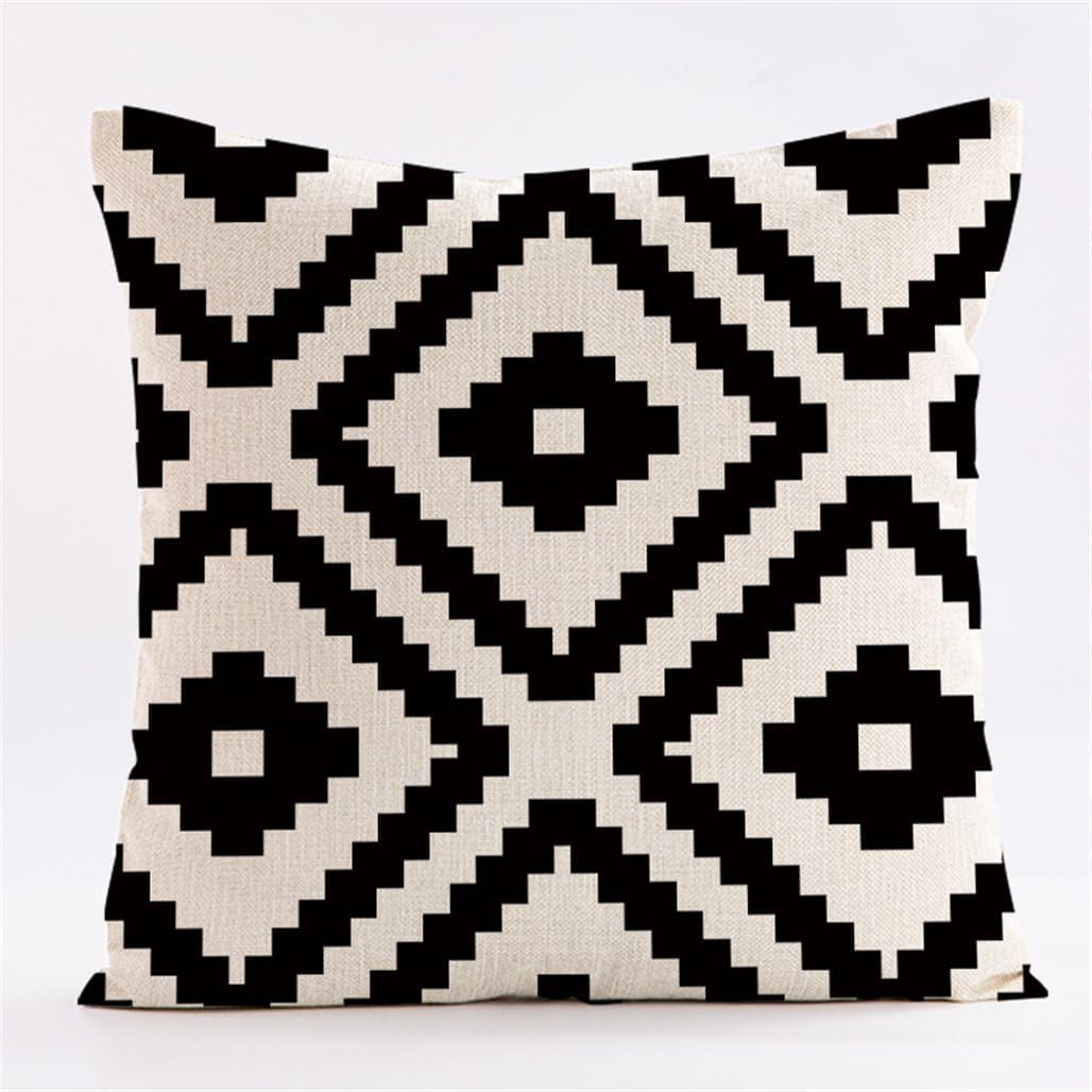 Chic Black and White Geometric - Pillow Cover 20X20 avis et prix