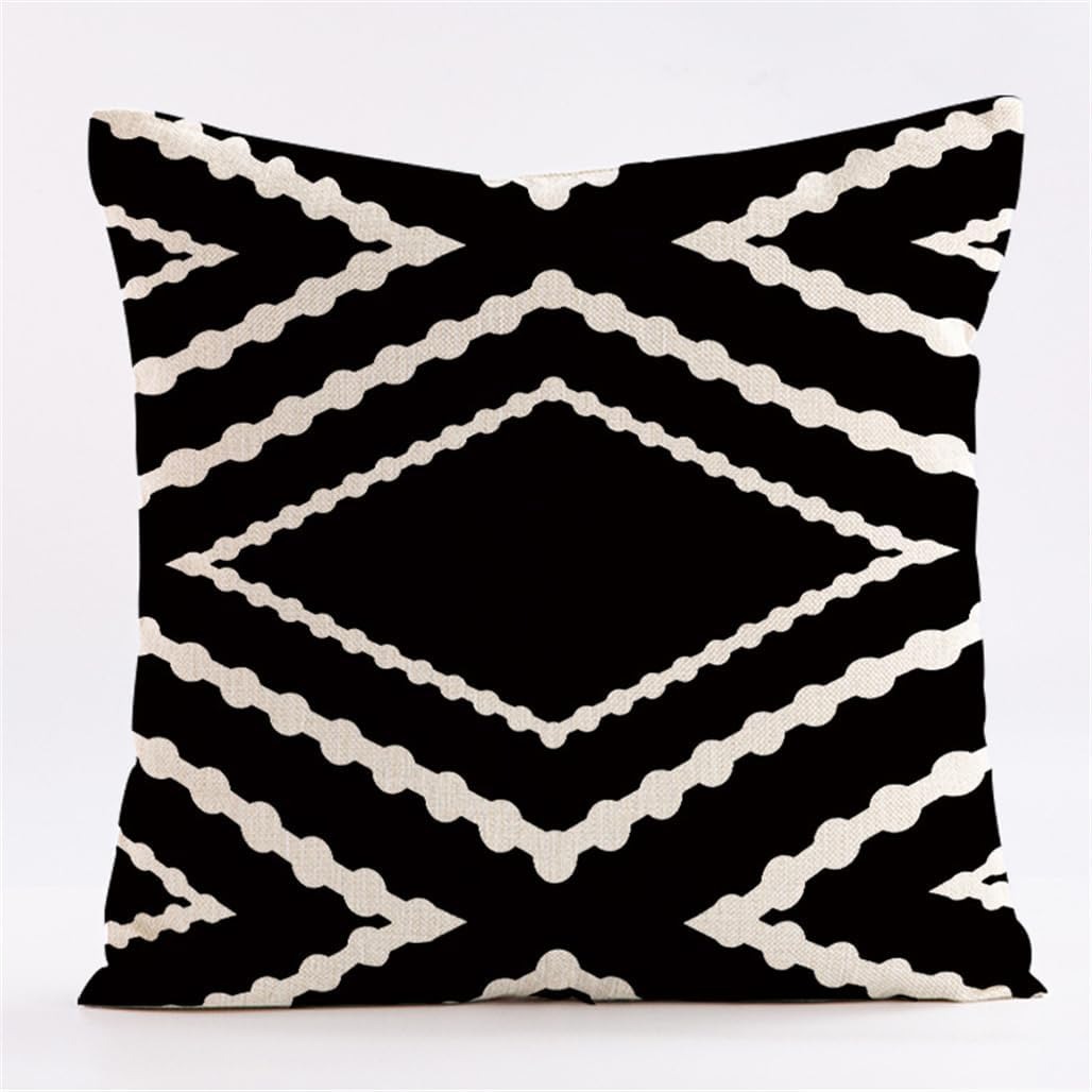 Chic Black and White Geometric - Pillow Cover 20X20 avis et prix