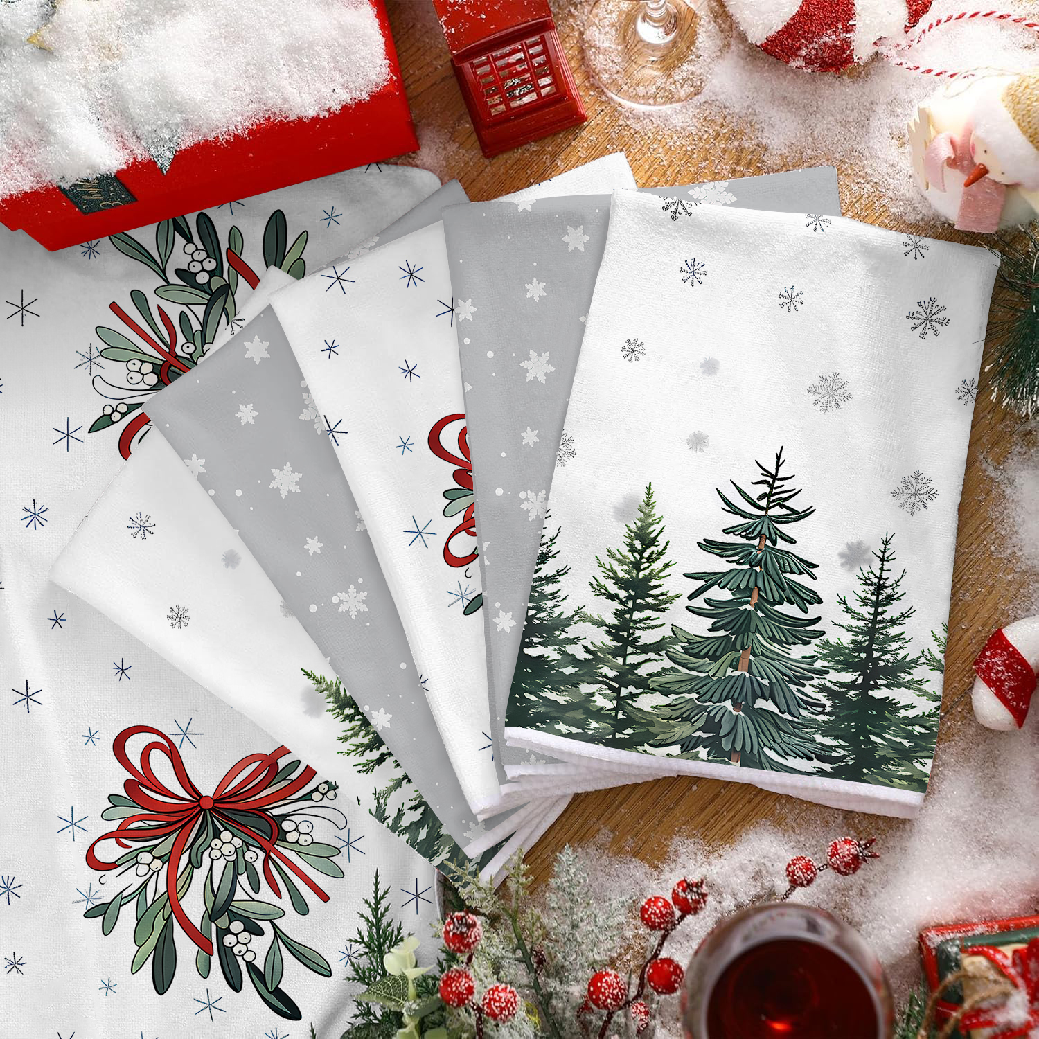 2/4/pcs Christmas Kitchen Towe - Home Textiles Face Towel avis et prix