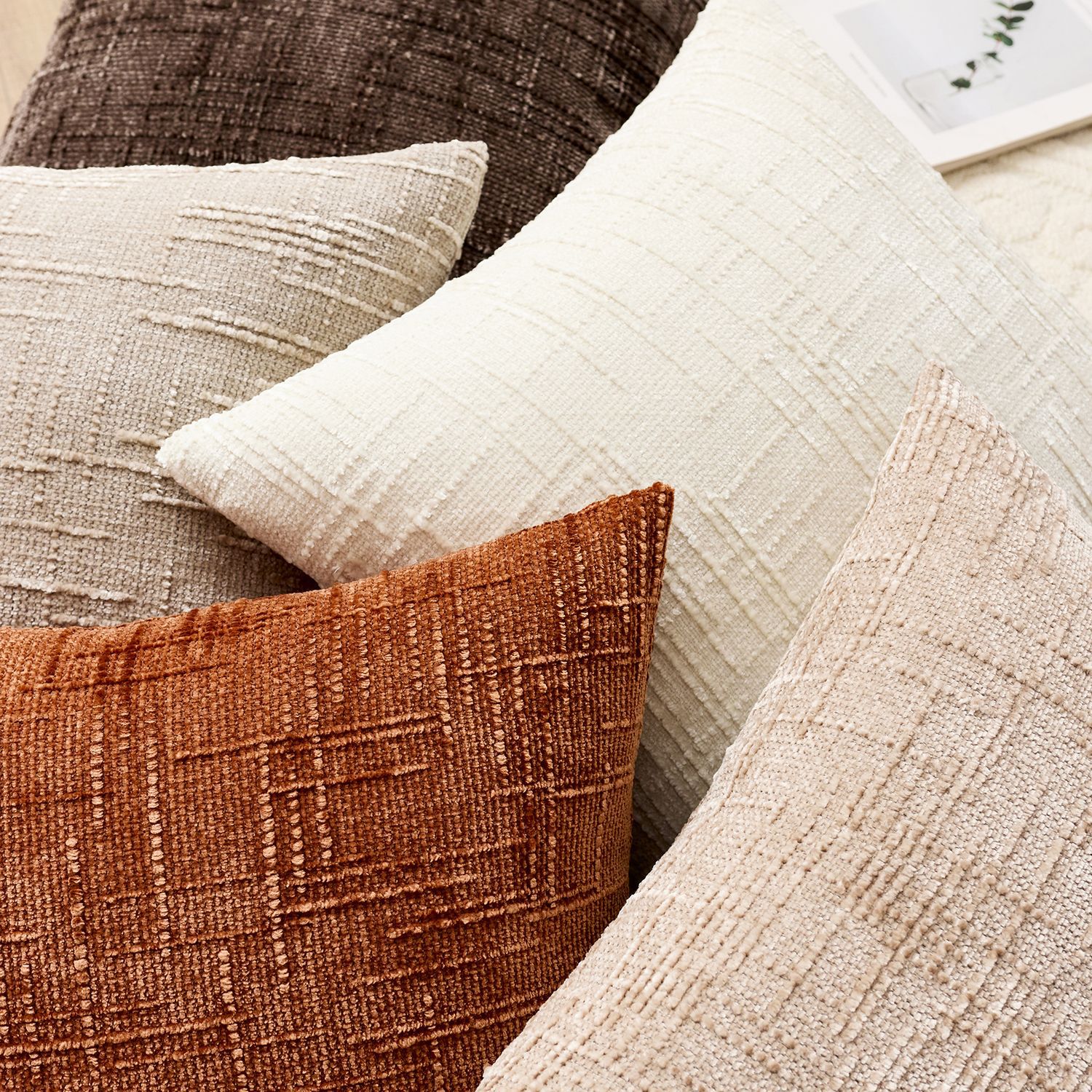 Bamboo Textured Solid Color Cu - Pillow Cover 20X20 avis et prix