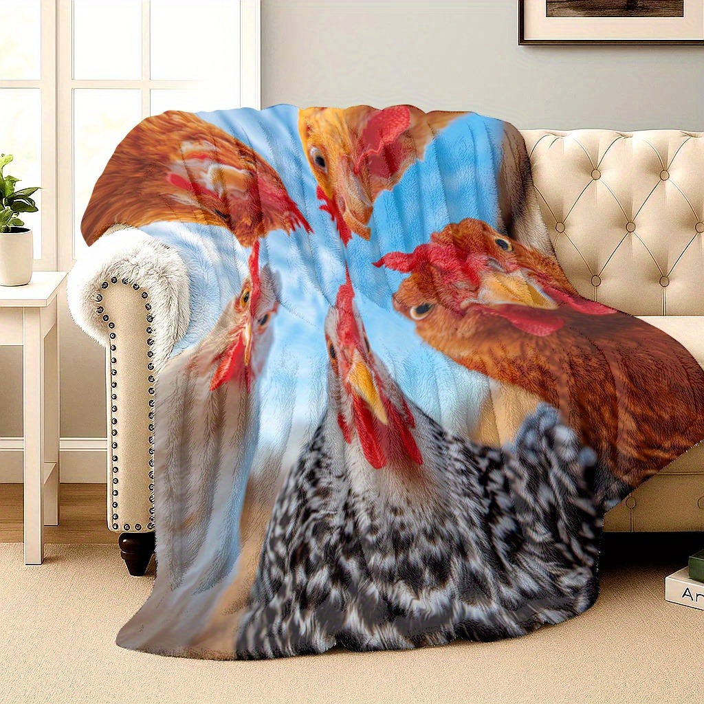 Funny 3D Chicken Face Flannel  - Home Textiles Face Towel avis et prix