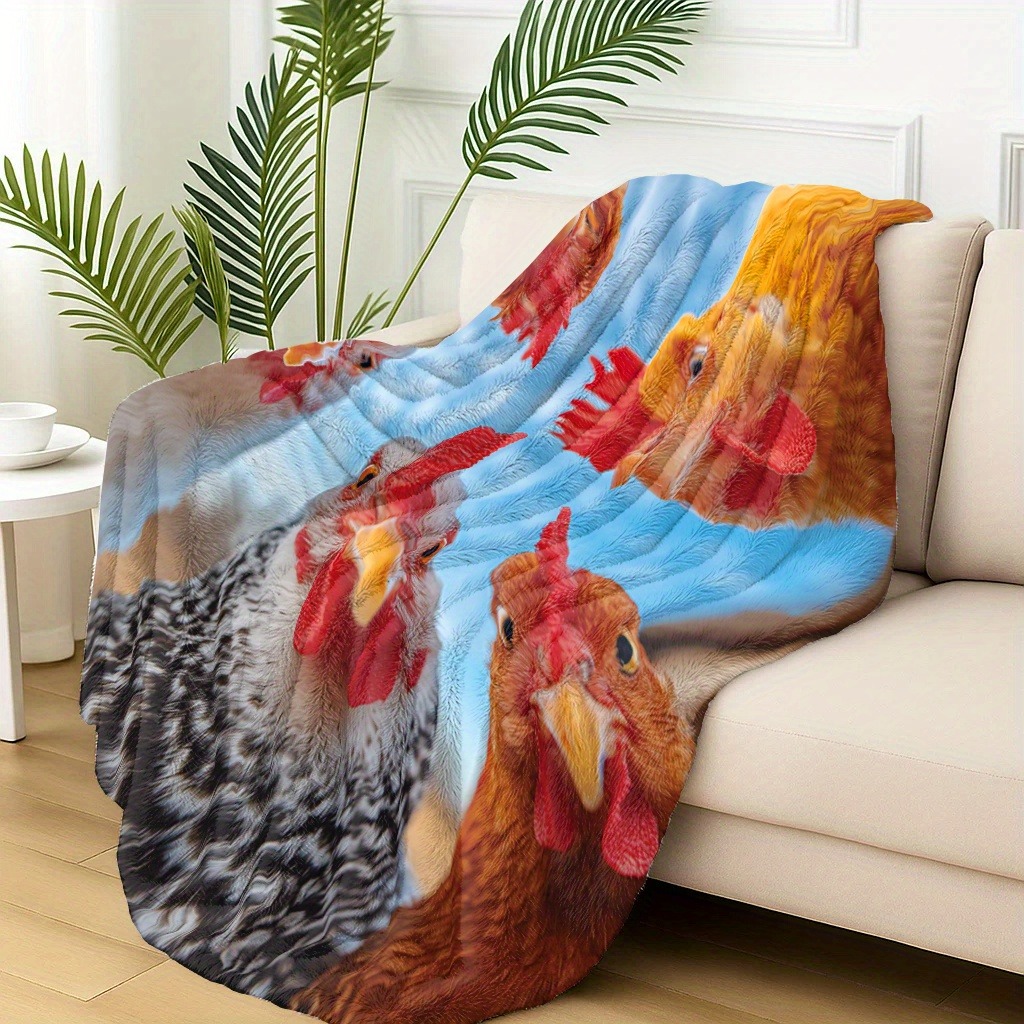 Funny 3D Chicken Face Flannel  - Home Textiles Face Towel avis et prix