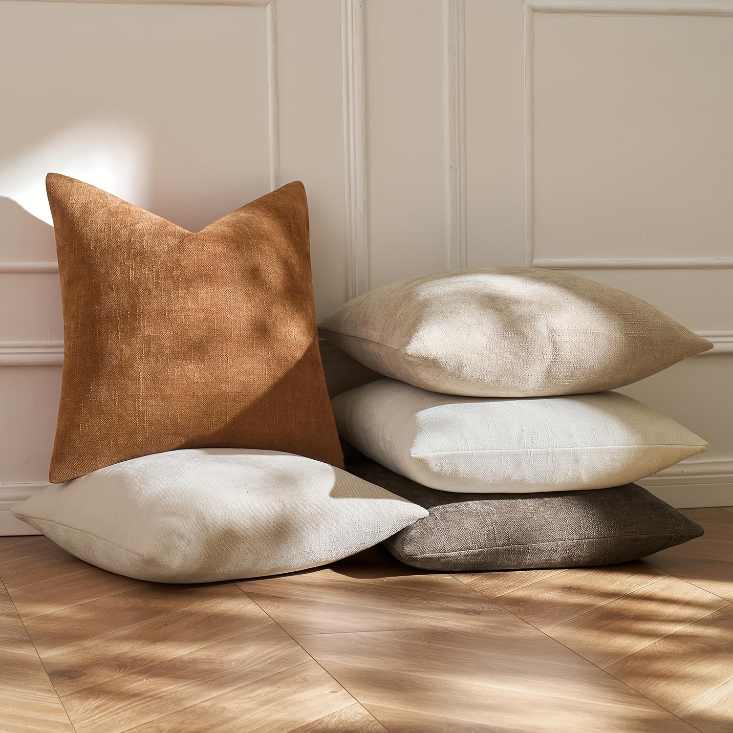 Brown Bohemian Style Soft Text - Pillow Cover 20X20 avis et prix