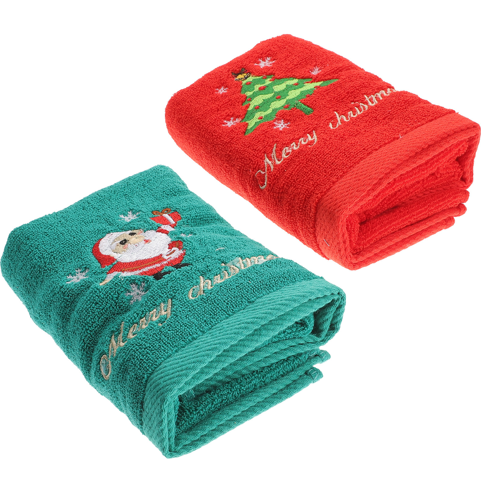 2Pcs Christmas Cotton Towels E - Home Textiles Pakistan avis et prix