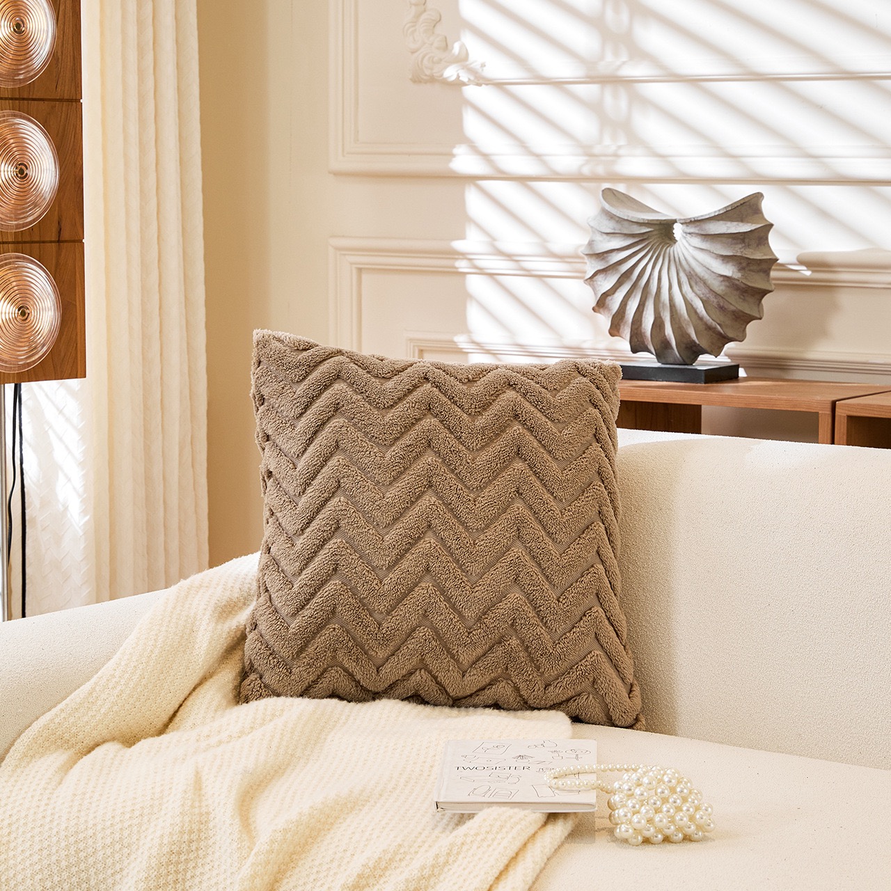 2pcs artificial plush wave pat - Pillow Cover 20X20 avis et prix