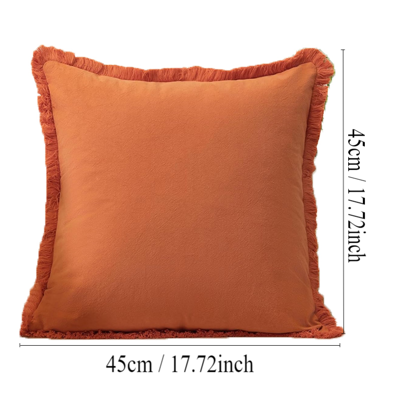 1pc 100% Cotton Fringed Throw  - Pillow Cover 20X20 avis et prix