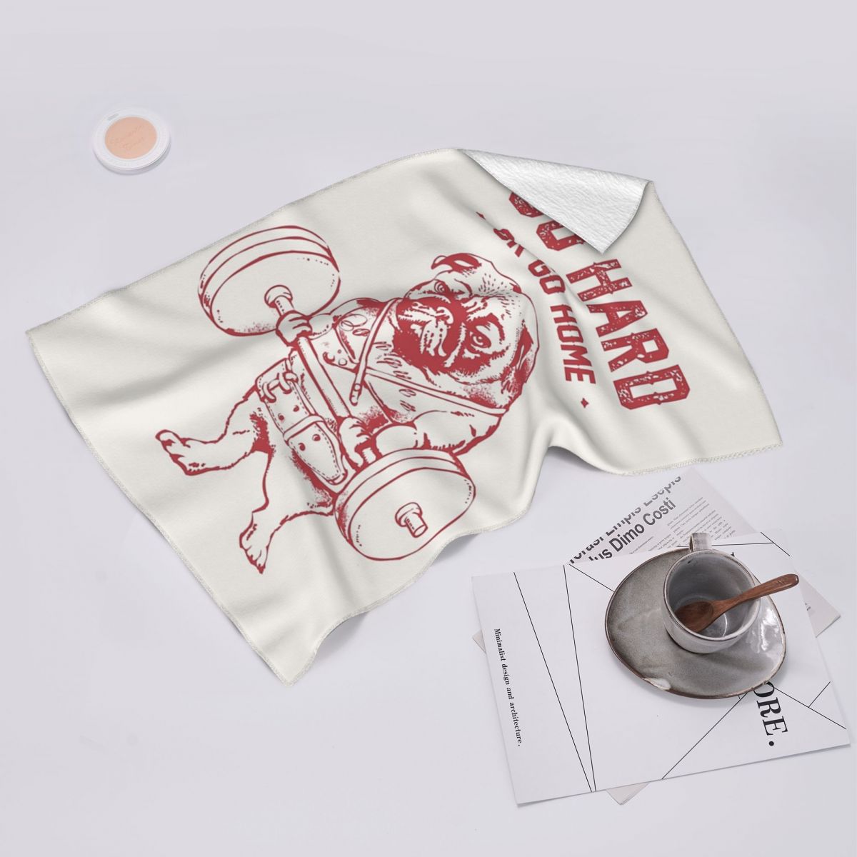 Custom Go Hard Or Go Home Pug  - Home Textiles Face Towel avis et prix