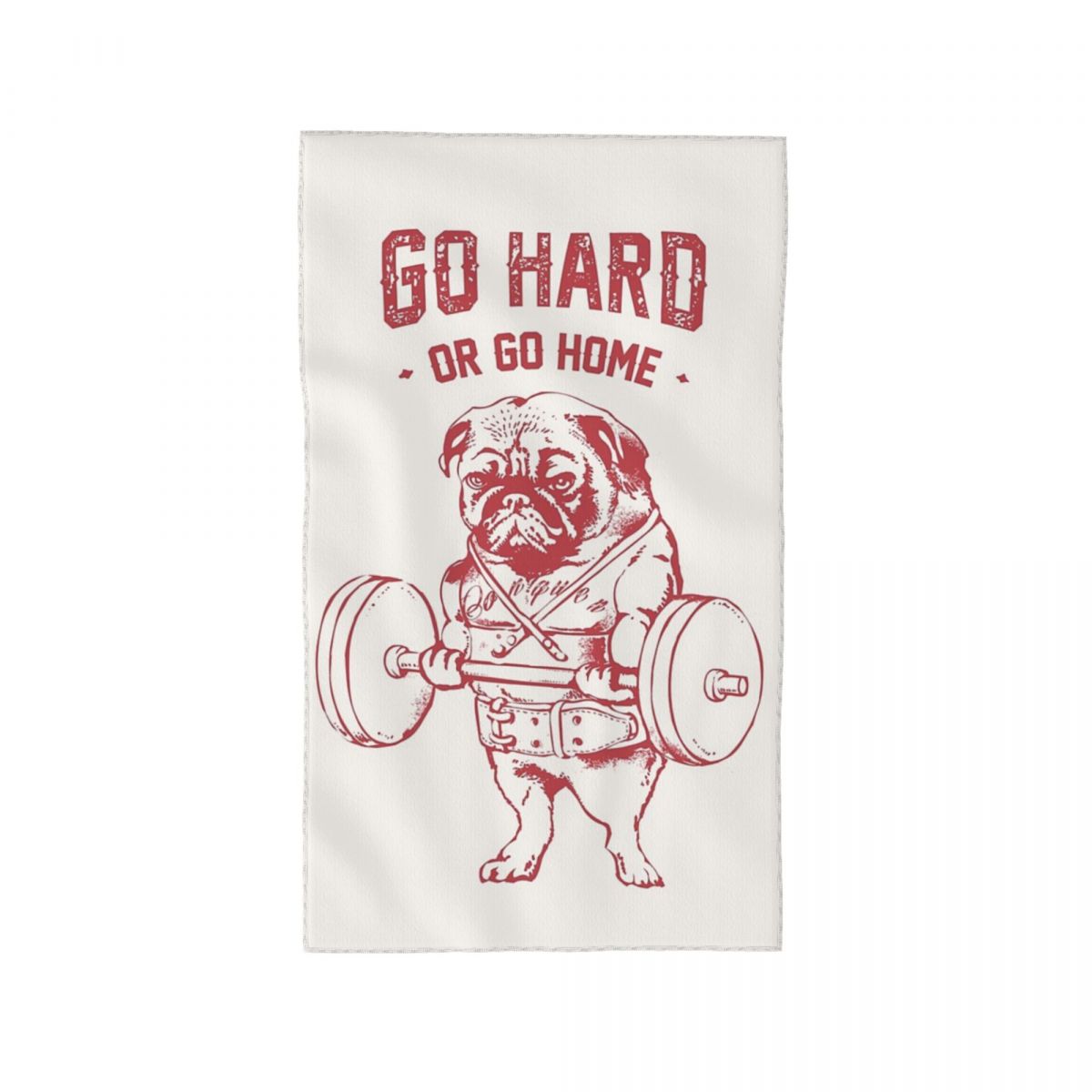 Custom Go Hard Or Go Home Pug  - Home Textiles Face Towel avis et prix